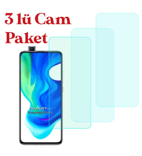 Poco F2 Pro Uyumlu Temperli Kırılmaz Cam Ekran Koruyucu 3 lü Set