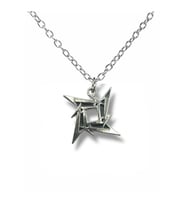 Metallica Ninja Star Gümüş Renk Unisex Kolye – Rock ve Metal Aksesuar