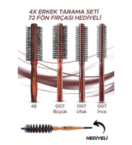 ELSA 4lü Erkek Tarama Seti Isıya Dayanıklı Fön Fırçası HEDİYE tmrels72