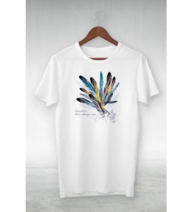 Kadın Baskılı T-Shirt Kısa Kol Bisiklet Yaka Oversize Rahat Kalıp Tişört - Beyaz