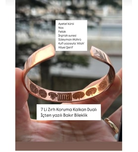 7li koruma sembolü bakır bileklik