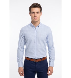 Erkek Slim Fitt Uzun Kol % 100 Pamuk Gömlek BGL-ST05627