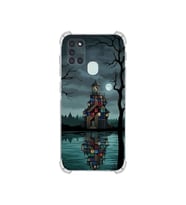 PrintiFy Samsung Galaxy A21s ile Uyumlu Simya Serisi Gölge Ve Cam Tasarımlı Uv Baskılı Köşe Korumalı Antişok Kılıf