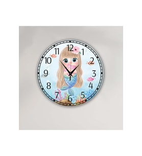 bilge çocuk Tasarımlı Duvar Saati 30 x 30 CM (Karışık)