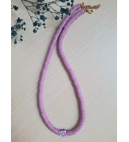 Kadın Fimo Boncuk Kolye (Lila)