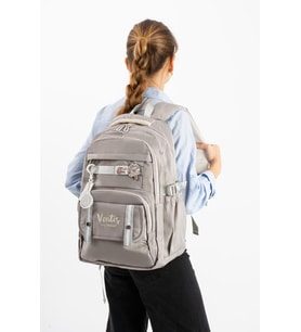 Ventis Unisex Okul Çantası Ortaokul Lise Sırt Çantası 43*30 Cm Su Geçirmez Kumaş Çok Cepli Vnt5-D