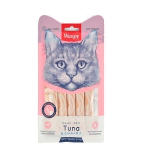 Wanpy Ton Balığı ve Karidesli Sıvı Kedi Ödül Maması 5x14 Gr