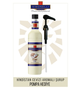 Kahve ve Kokteyl Şurubu Hindistan Cevizi Aromalı 70 CL + POMPA Simonelli