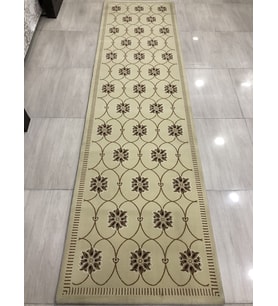 Saray Halı Tifanny 10545 R 80X300 Kahve Krem 3 Metre Yolluk !