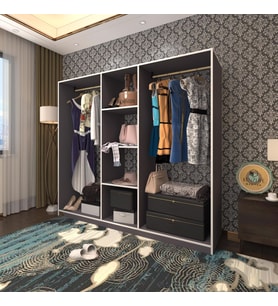 Kenzlife giysi dolabı temel 180*200*40 gri gardırop