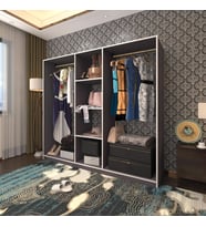 Kenzlife giysi dolabı temel 180*200*40 gri gardırop