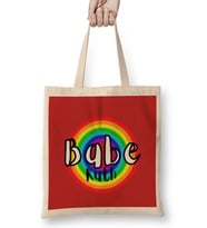 Babe Ruth Baseball- Retro Rainbow Style Bez Çanta Uzun Saplı