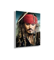Temperli Gerçek Cam Tablo Captain Jack Sparrow Portresi