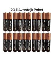 Duracell Alkalin Aaa ince Kalem Piller, 1.5V LR03 03 2032 20 Li Paket