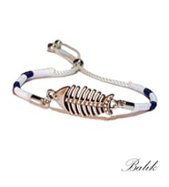 Handcraftedbyoz, Kadın, Etnik, Bohem, El yapımı, Marin, Balık Bileklik