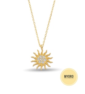 MYOROGOLD, 14 Ayar Altın Güneş Kolye