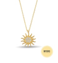 MYOROGOLD, 14 Ayar Altın Güneş Kolye
