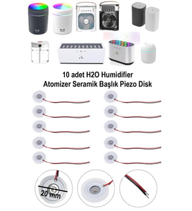 10’lu Seramik Atomizer Seti, Ultrasonik Nemlendirici Diskler