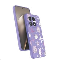 Coverzone Xiaomi M?15T ?le Uyumlu Y�ksek Kalite �zel Tasar?m Kadife ?� Y�zey Silikon Lansman Telefon K?l?f? Lila-Deniz