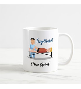 Fizyoterapist Kupa Bardak (2. Tasarım) (Beyaz)