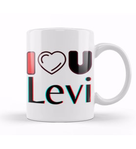 Levi Name personalized Custom vintage Retro Rainbow Design Gift Baby Gift For Him Kupa Bardak Porselen