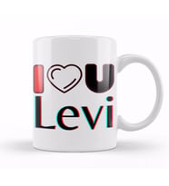 Levi Name personalized Custom vintage Retro Rainbow Design Gift Baby Gift For Him Kupa Bardak Porselen