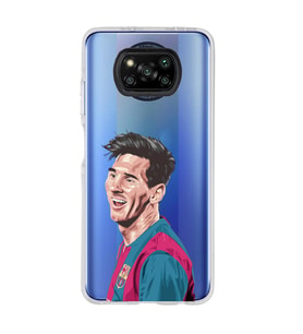 Poco X3 Pro / X3 NFC Uyumlu Lionel Messi Tasarımlı Şeffaf Telefon Kılıfı