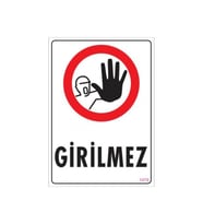 Yaya Trafiği Levhaları Izinsiz Girilmez 25x35 Cm Pvc Levha (Çok Renkli)