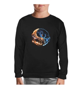 Counter Strike - Yin Siyah Çocuk Sweatshirt