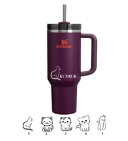 Kişiselleştirilebilir The Quencher H2.O FlowState™ Tumbler 1.18L / 40oz Özel İsimli & Fotoğraflı (Mor)
