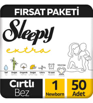Extra Günlük Aktivite Fırsat Paketi Bebek Bezi 1 Numara Newborn 50 Adet