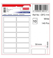 Tanex Etiket Ofc-114 Beyaz Yapışkanlı - 2 paket