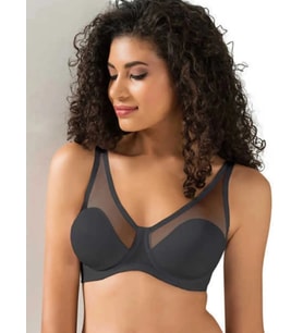 NİVEMESHOME 9200-C TÜL KAPLI SOFT C CUP SÜTYEN SİYAH BDN:95 LE JARDİN