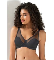 NİVEMESHOME 9200-C TÜL KAPLI SOFT C CUP SÜTYEN SİYAH BDN:95 LE JARDİN