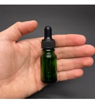 10Ml Yeşil Cam Damlalıklı Şişe , Siyah Plastik Kapak , 10 Cc Yeşil Cam Damlalıklı Şişe x 6 Adet
