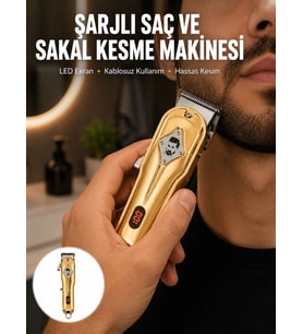 Ergonomik Tasarımlı, Hafif ve Taşınabilir Profesyonel Tıraş Makinesi Yeni Nesil