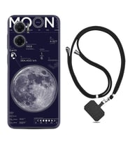 Xiaomi Redmi Note 11E Kılıf Resimli Boyun Askılı İpli Desenli Silikon Moon info 1424