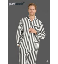 OLd School Erkek Çizgi Desenli Lüx Konforlu Pijama Takımı (Gümüş)