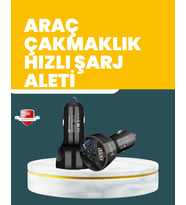55w Hızlı Şarj Araç Çakmaklık Adaptörü Qc 3.0 Pd