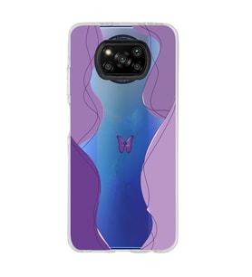 Poco X3 Pro / X3 NFC Uyumlu Kelebek Tasarımlı Şeffaf Telefon Kılıfı