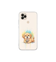 General Mobile GM 22S ile Uyumlu Splash Köpek Tasarımlı Şeffaf Silikon Kılıf