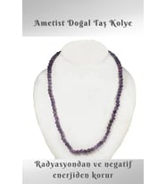 Ametist Doğal Taş Kolye ( Radyasyondan Ve Negatif Enerjiden Korur. ) 6 Mm ( Aa Kalite )