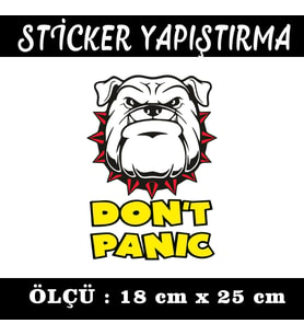 panik yok bulldog köpek etiket sticker - 1 adet çıkartma araba motosiklet kask atv tablet pc buzdolabı otomobil bilgisayar uyumlu