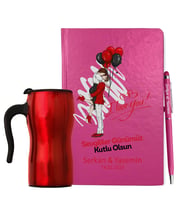 Sevgililer Gününe Özel Defter Kalem & Termos Mug Hediye Seti 18