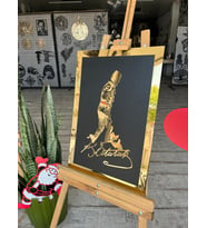 Atatürk Imzalı Pleksi Mdf Tablo (Gold)