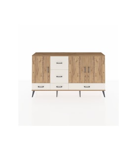 Arges Konsol 4 Raflı 5 Çekmeceli 3 Kapaklı 176x30x99 Çam-Çam/Aytaşı