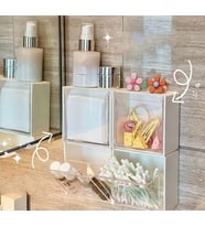 Plastik Duvara Monte Edilebilir Saklama Kutuları Su Toz Geçirmez 4lü Banyo Organizatörü