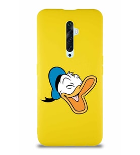 Oppo Reno 2Z Soft Premier Kapak Donald Duck-E Tasarımlı Silikon Kılıf - Sarı (Şeffaf)