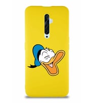 Oppo Reno 2Z Soft Premier Kapak Donald Duck-E Tasarımlı Silikon Kılıf - Sarı (Şeffaf)
