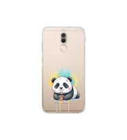 Huawei Mate 10 Lite ile Uyumlu Splash Panda Tasarımlı Şeffaf Silikon Kılıf